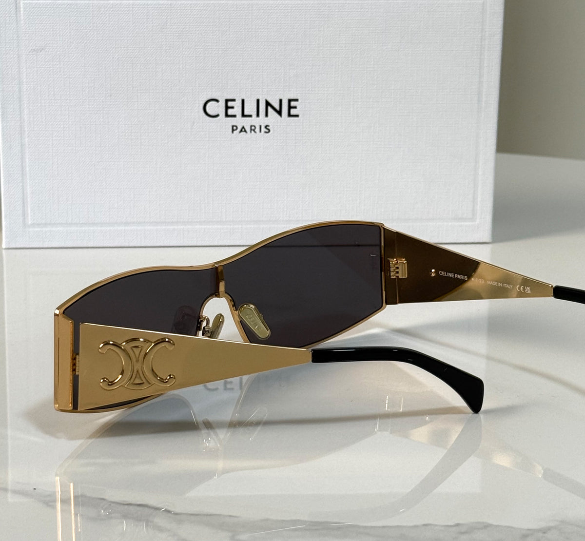 Celine Triomphe Metal Racer Shield Sunglasses