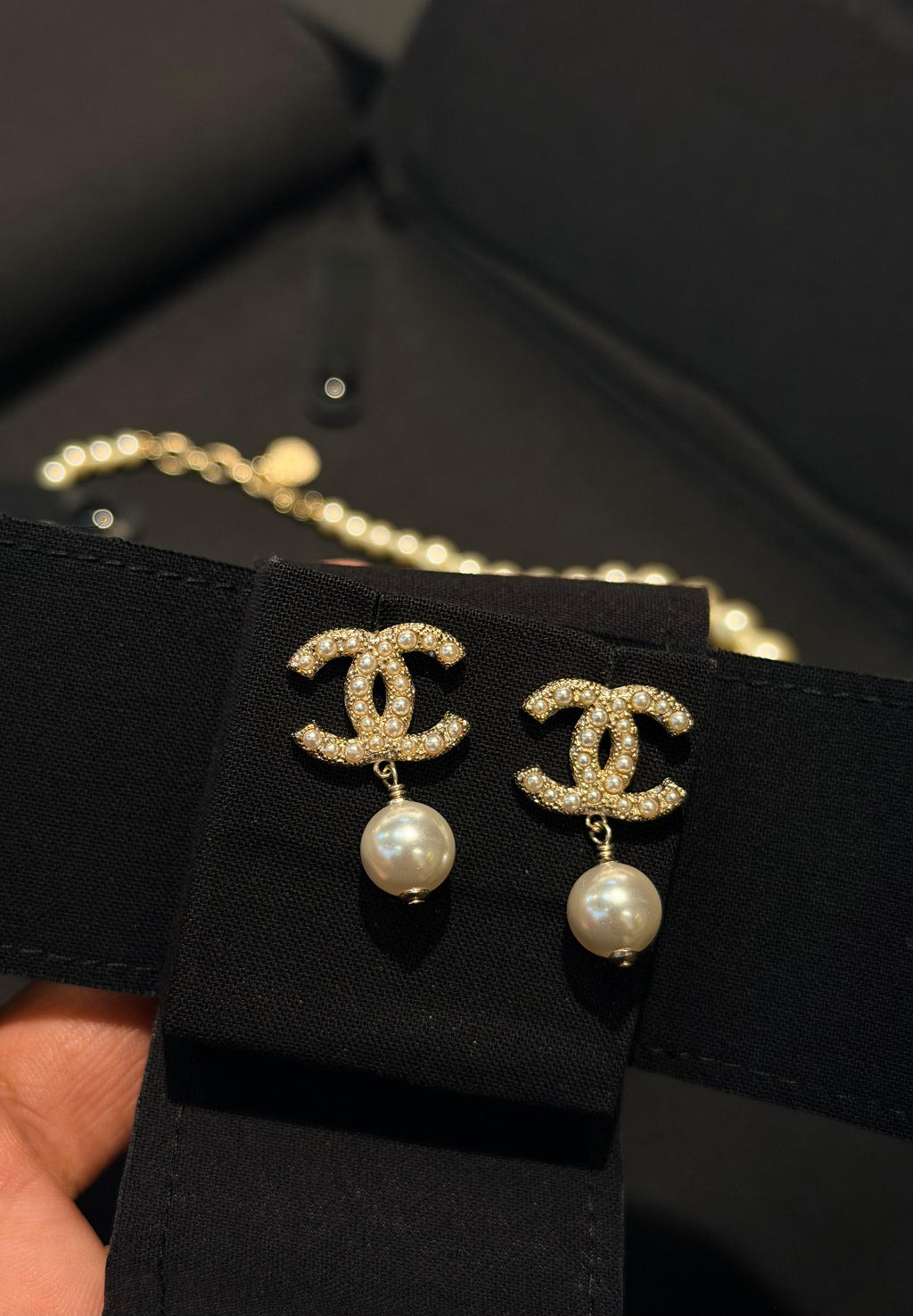 Chanel Classic Model Choker & Earings Set