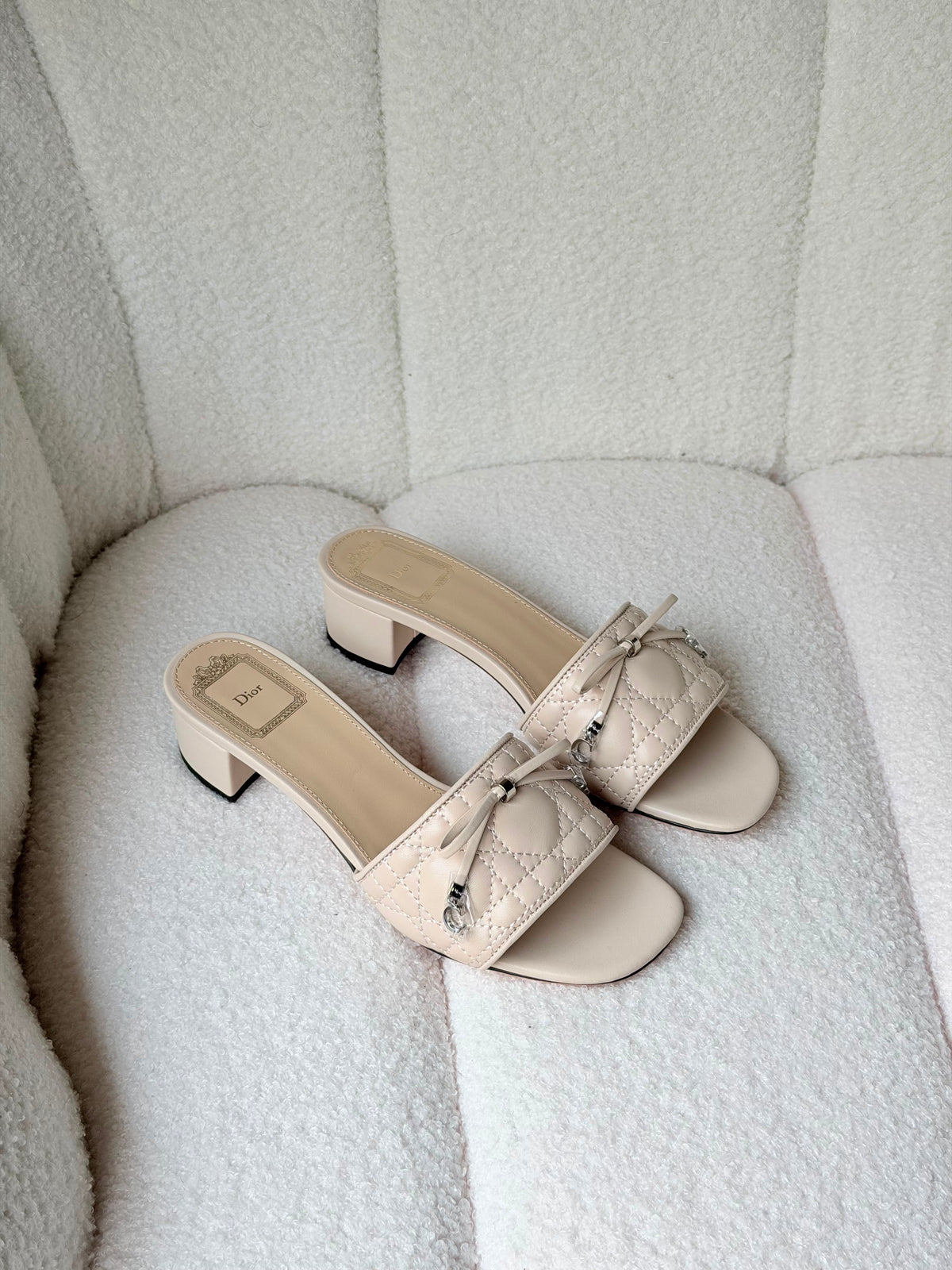 Dior Cannage Heeled Slide