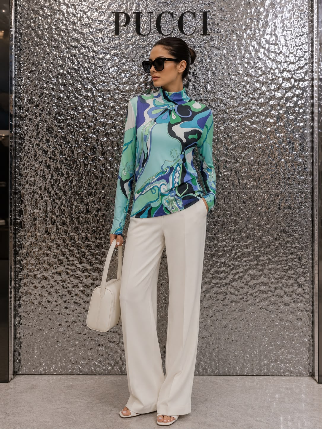 Pucci Printed Tulle Blouse