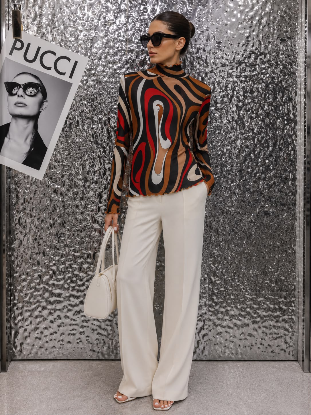 Pucci Printed Tulle Blouse