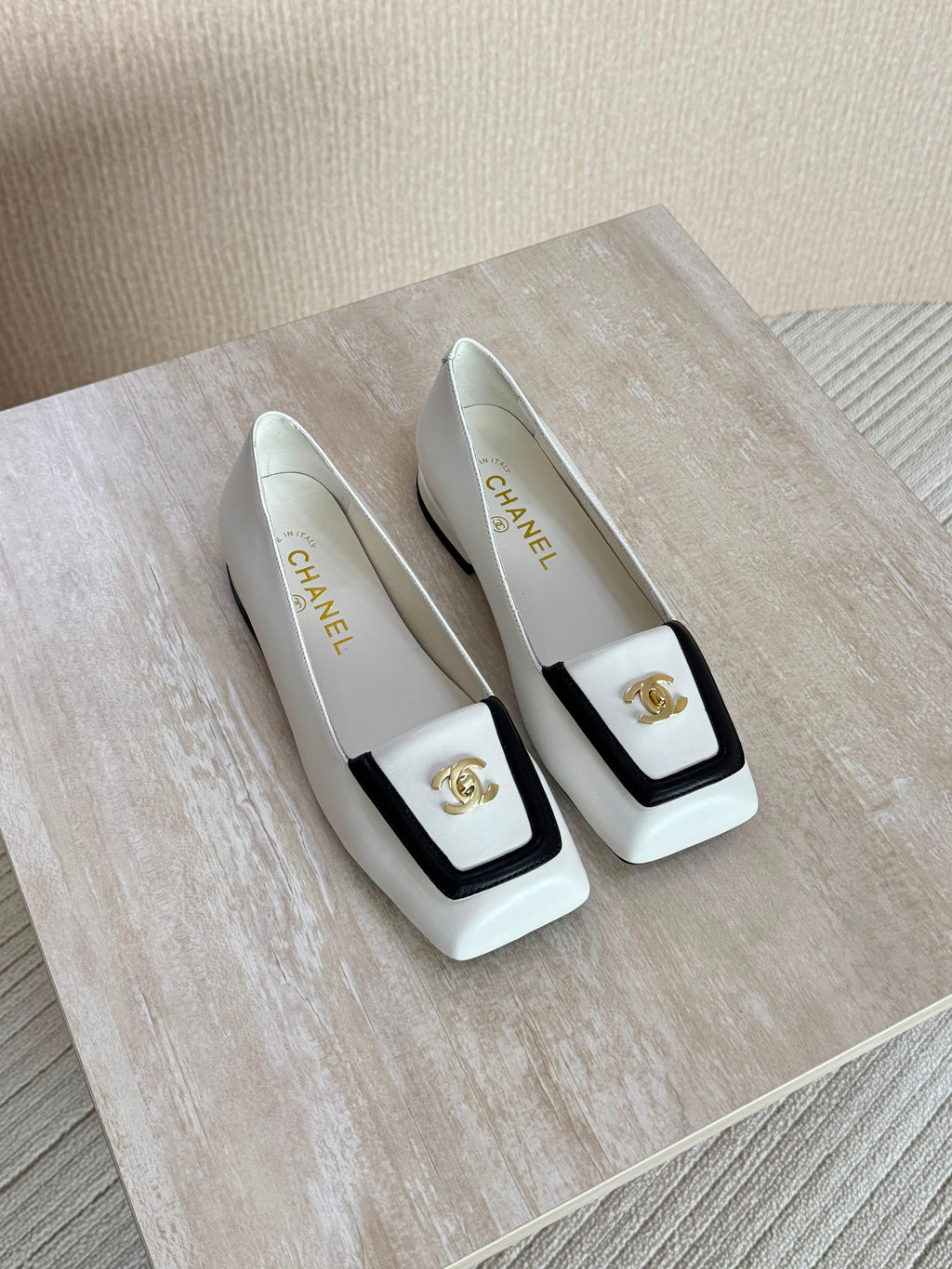Chanel Lambskin Square-Toe