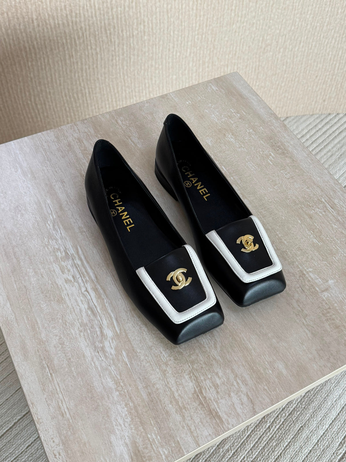 Chanel Lambskin Square-Toe