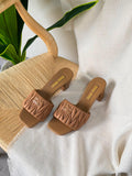 Miu Miu Matelassé Nappa Leather Mule Sandals