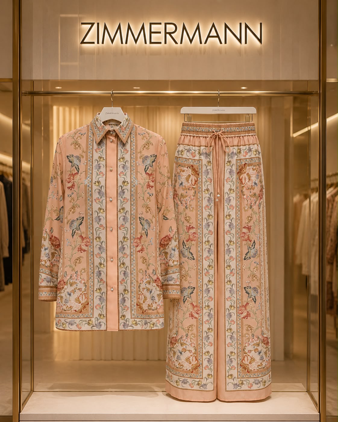 Zimmermann Roselight Relaxed Shirt & Pant Set