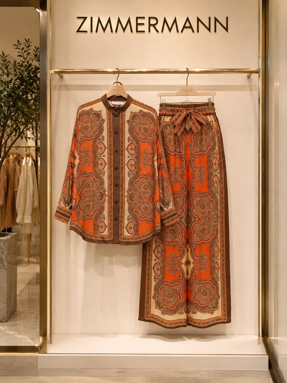 Zimmermann Mahon Silk Shirt & Pant Set