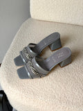 Gina Square-Toe Mesh Mules