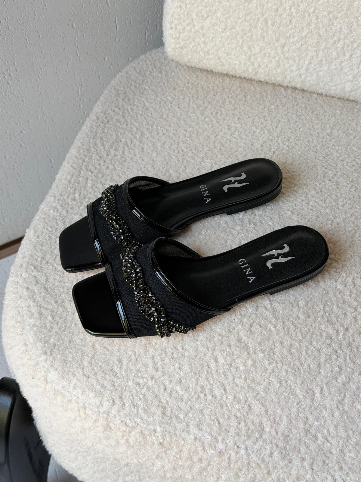 Gina Square-Toe Mesh Flats