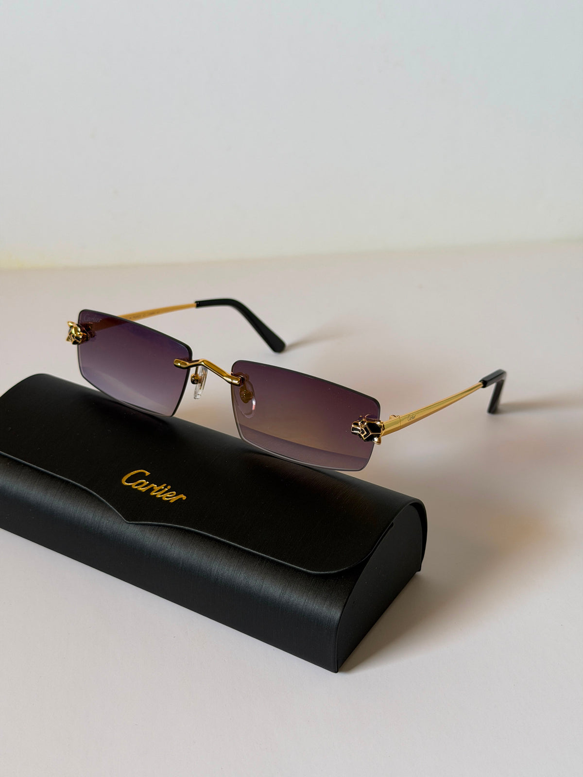 Panthère de Cartier Rimless Sunglasses