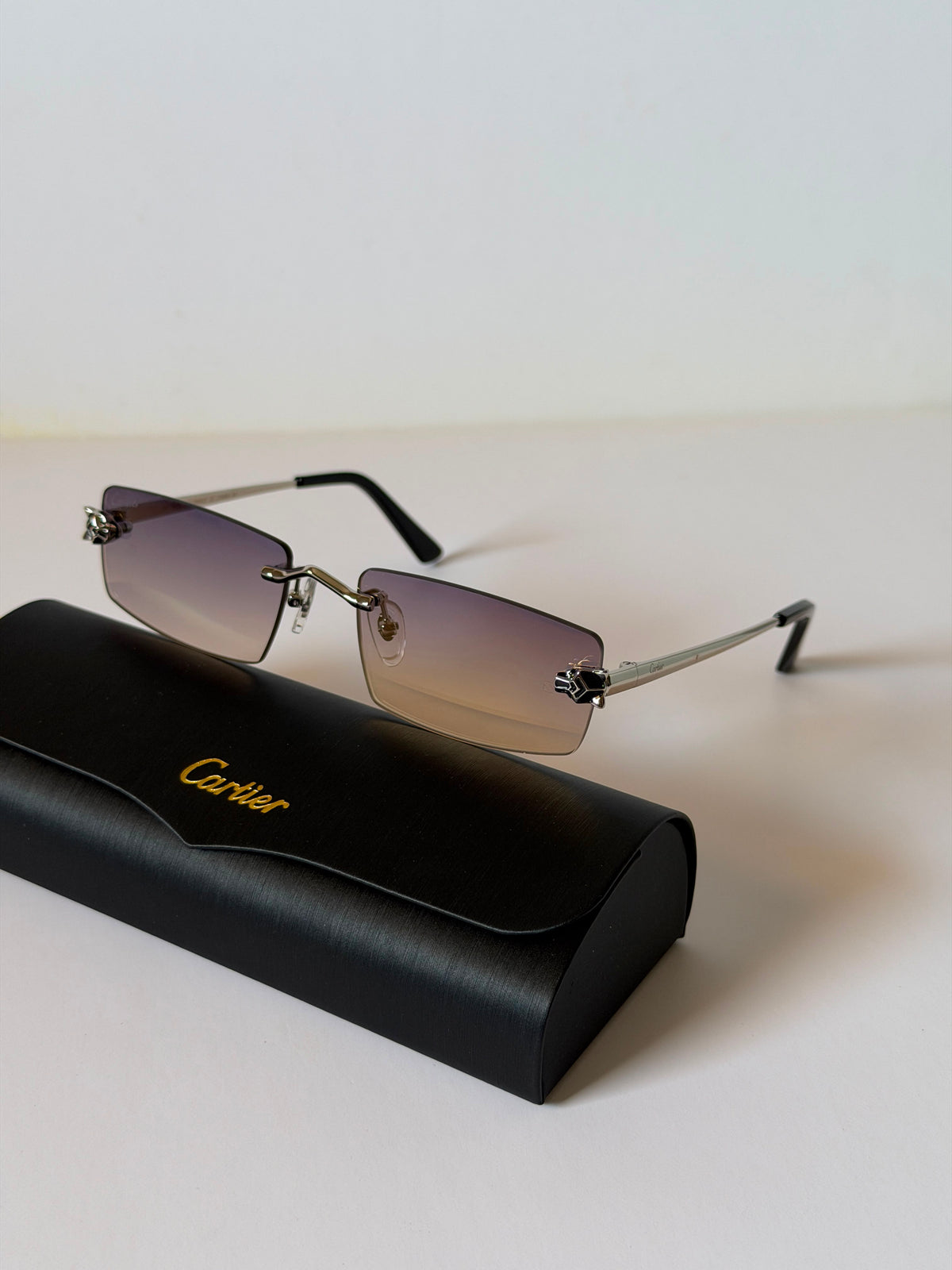 Panthère de Cartier Rimless Sunglasses