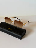 Cartier Première de Cartier Rimless Rectangle Sunglasses
