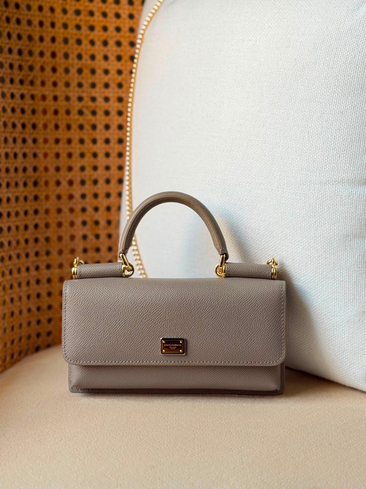 Dolce & Gabbana Leather Sicily Wallet on Chain Bag