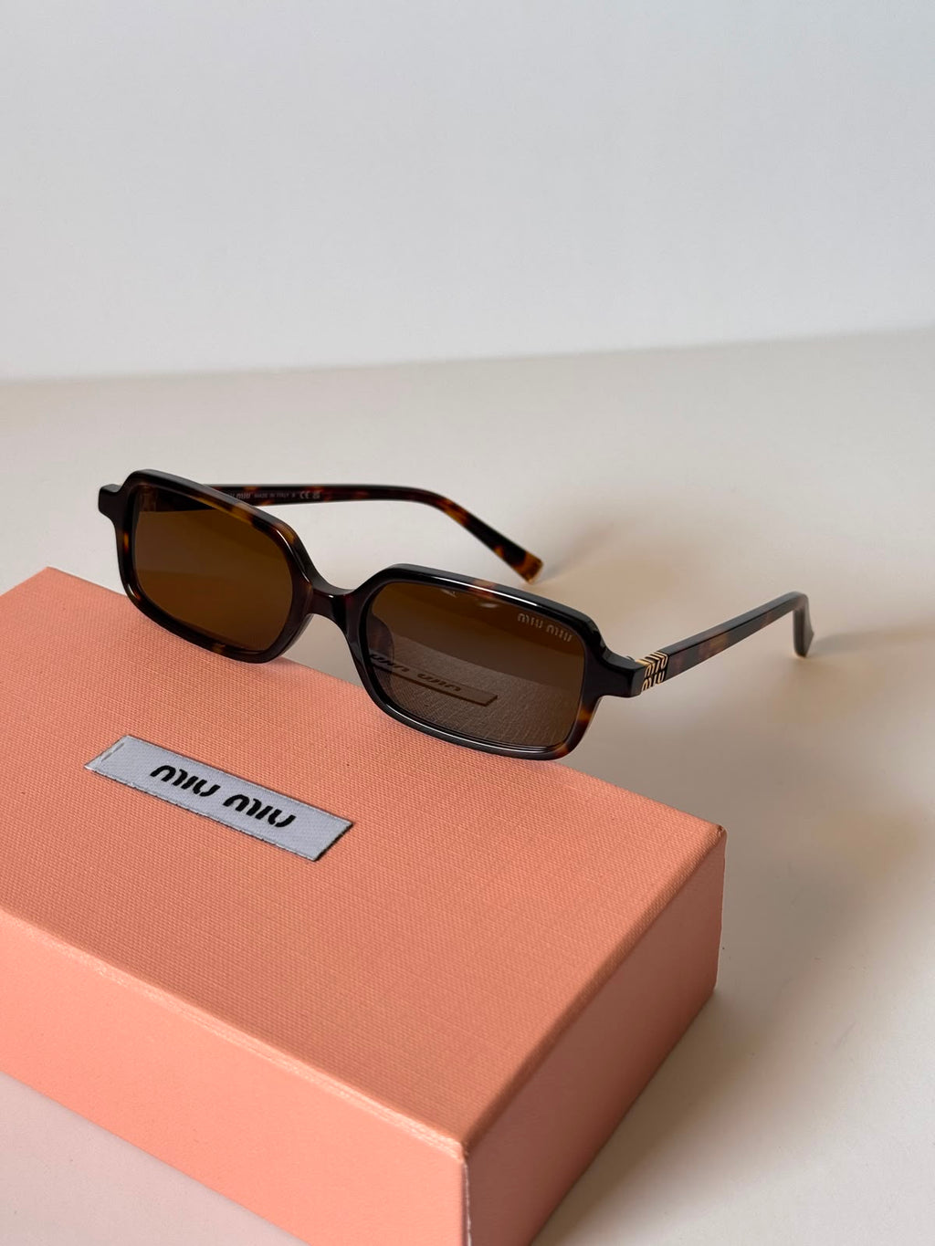Miu Miu Regard Rectangle-Frame Sunglasses