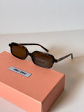 Miu Miu Regard Rectangle-Frame Sunglasses