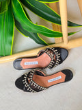 Aquazzura Temptation Crystal Flat Sandals