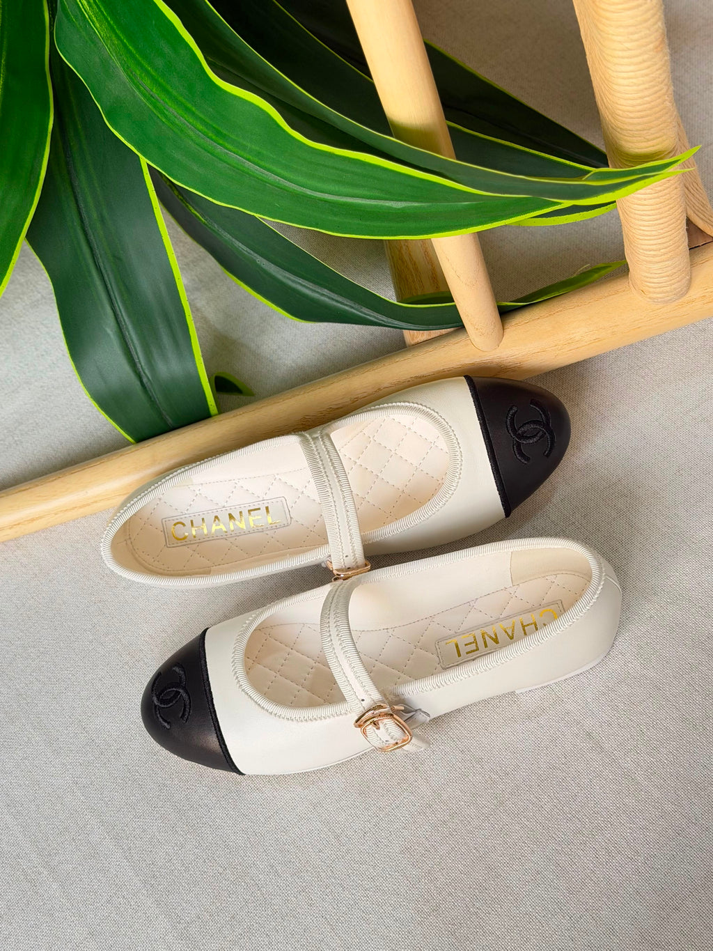 Chanel Lambskin Mary Jane Ballet Flats