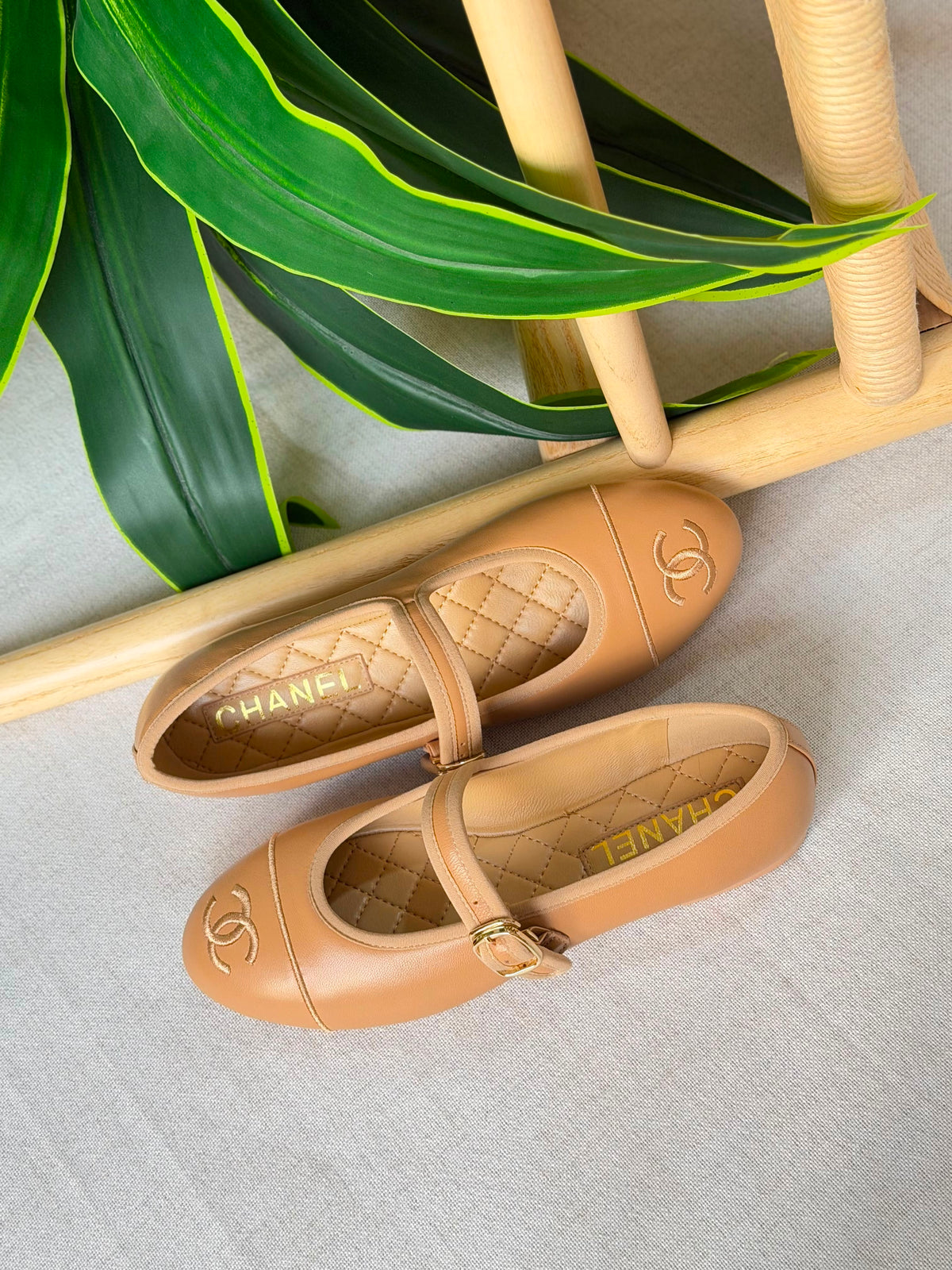 Chanel Lambskin Mary Jane Ballet Flats