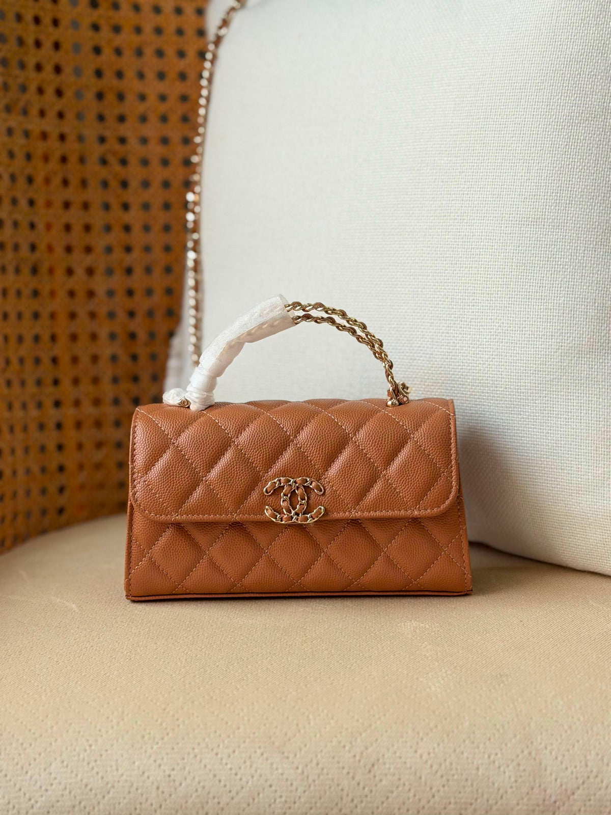 Chanel 25S Calfskin Kelly Clutch with Chain