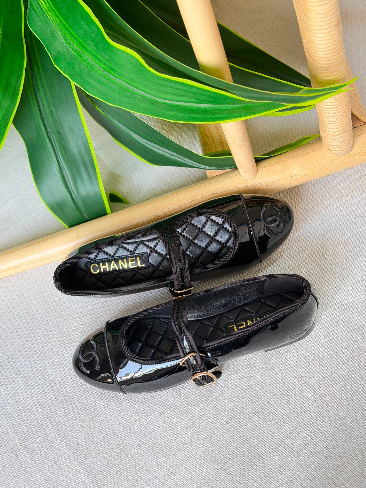 Chanel Lambskin Mary Jane Ballet Flats