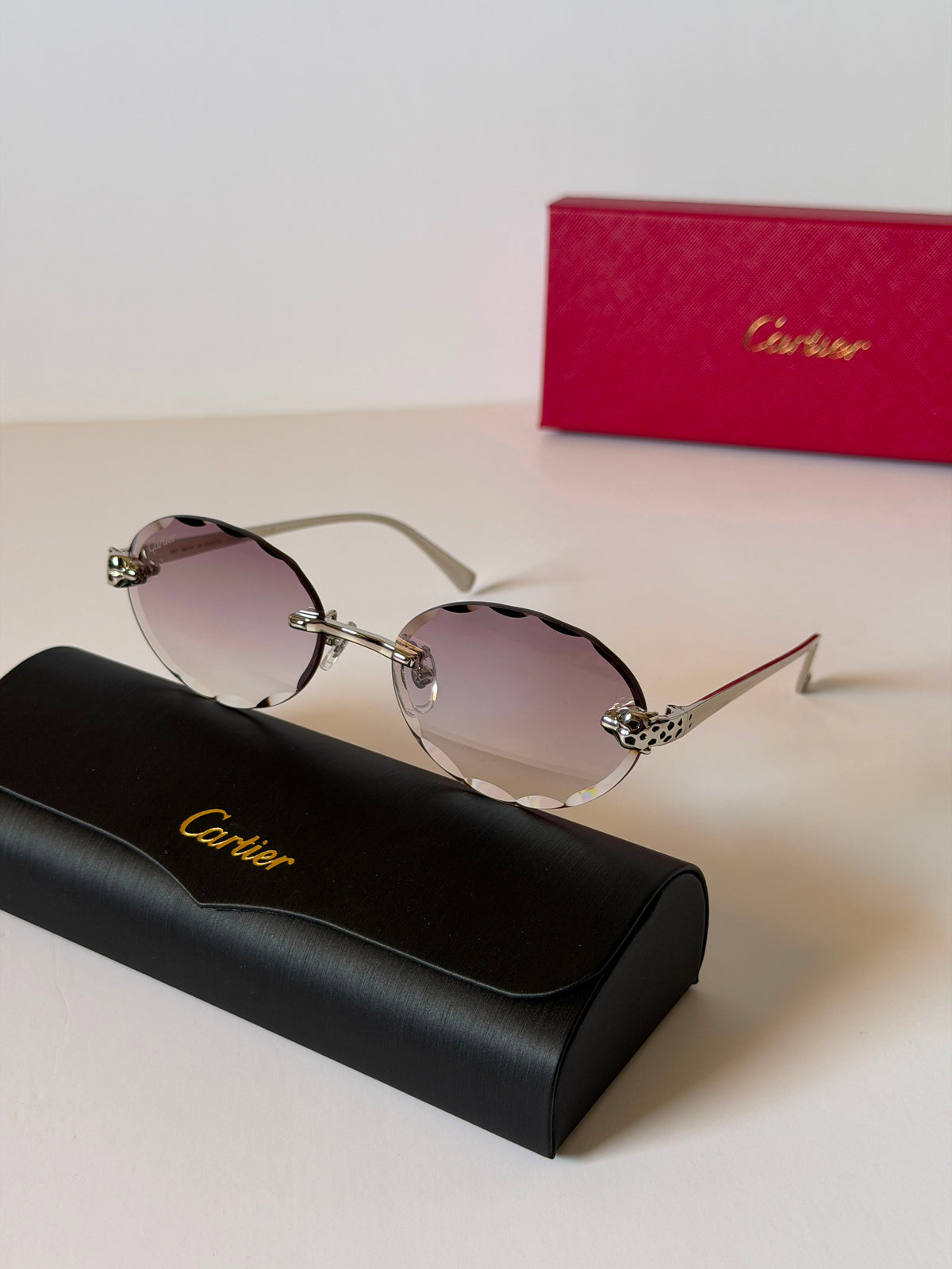 Cartier Rimless Oval Sunglasses