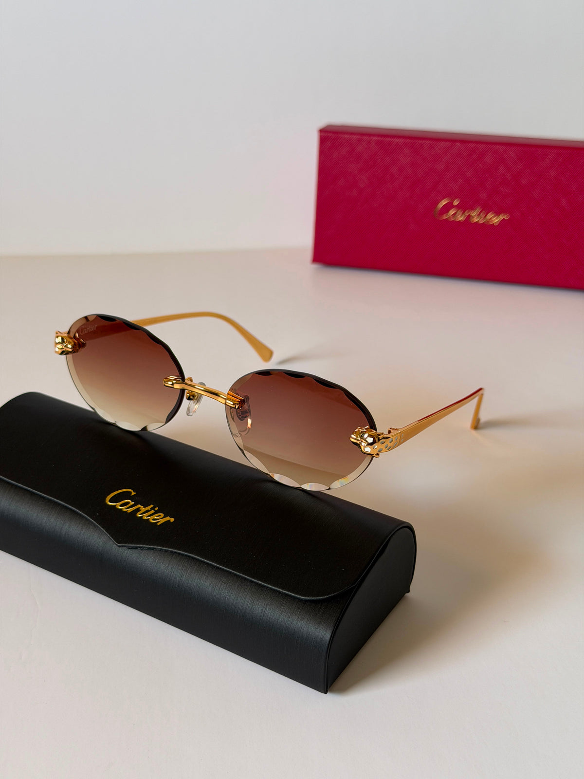 Cartier Rimless Oval Sunglasses