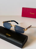 Cartier Signature C de Cartier Rimless Rectangle Sunglasses