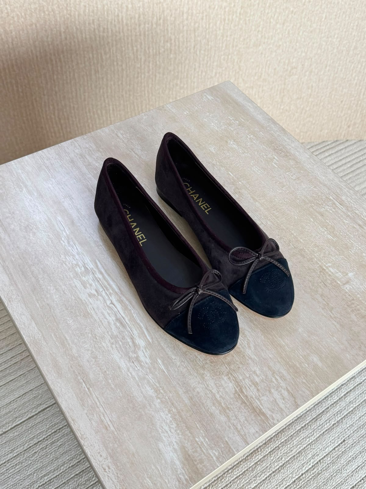 Chanel Suede Ballet Flats