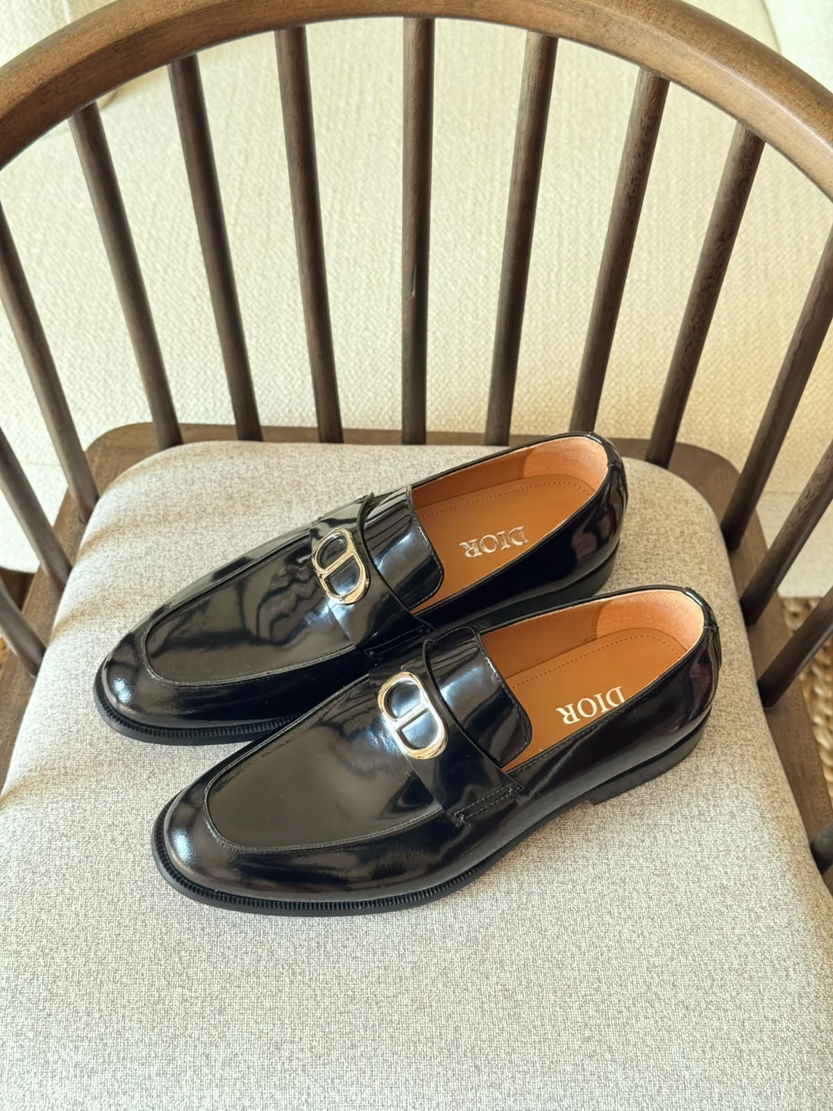 Dior Granville Black Polished Leather Loafer