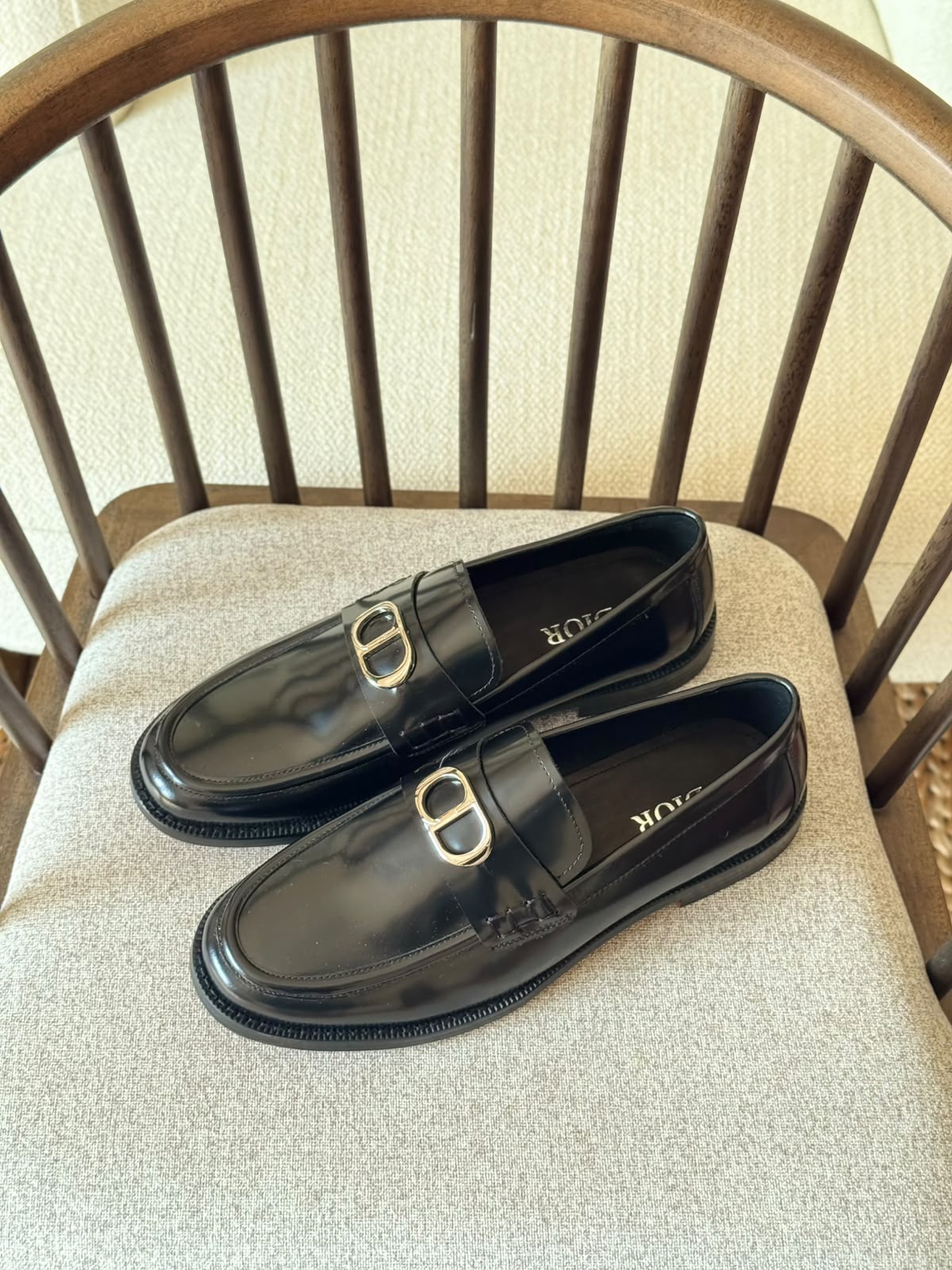 Dior Granville Black Polished Leather Loafer