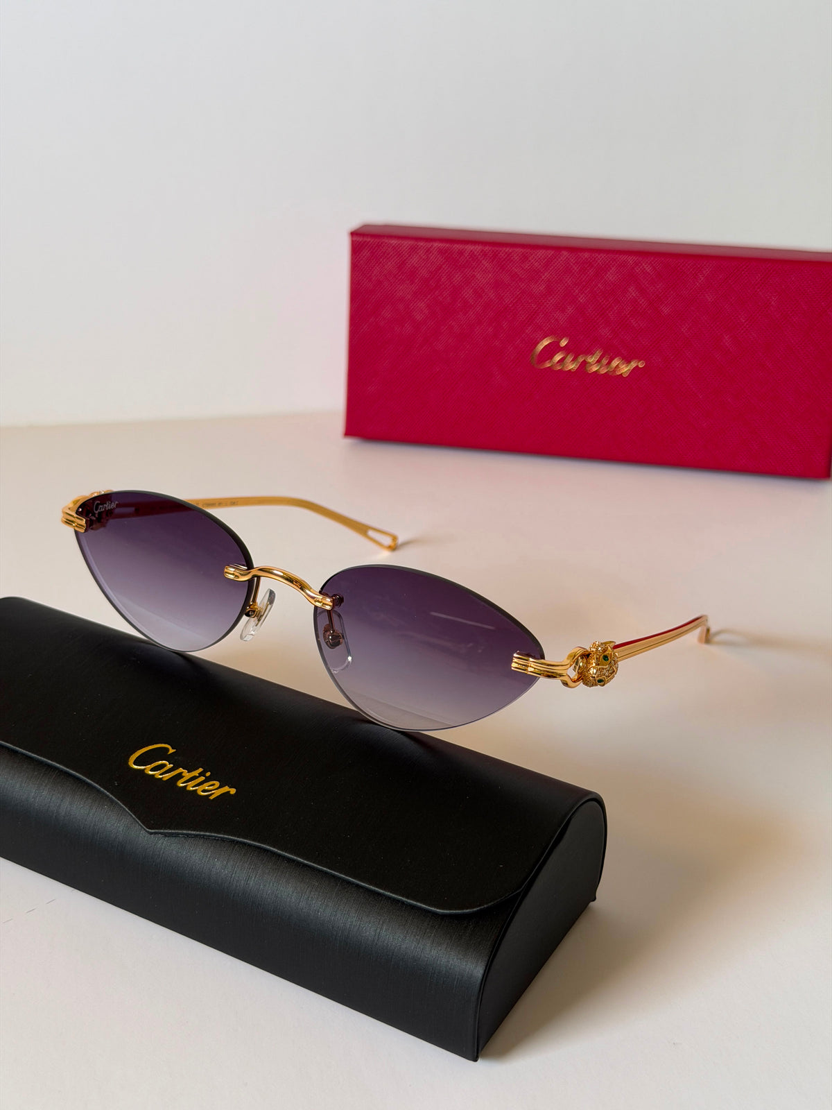 Cartier Panthère de Cartier Rimless Sunglasses