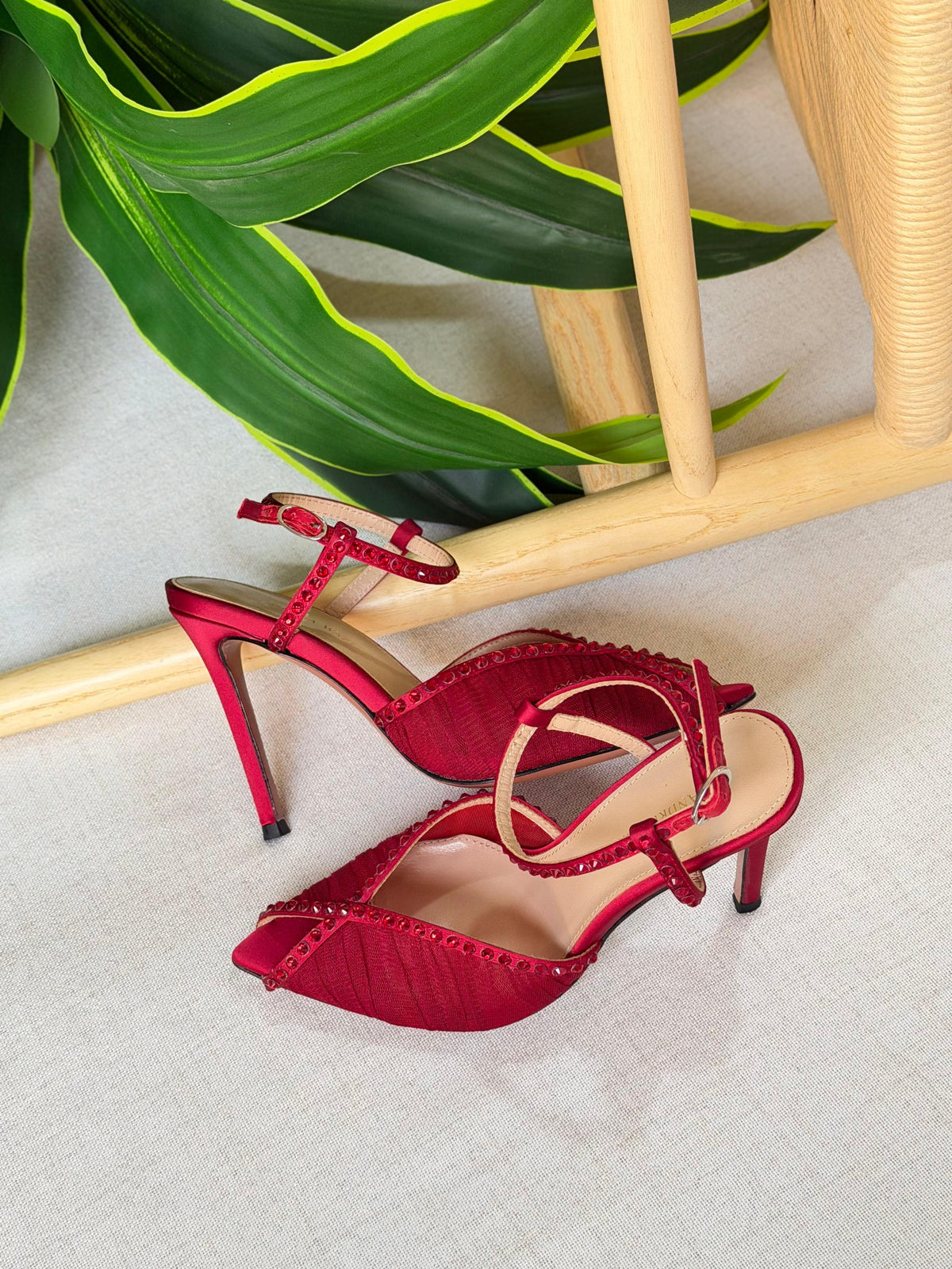 Andrea Wazen Katy 105 Crystal Sandals