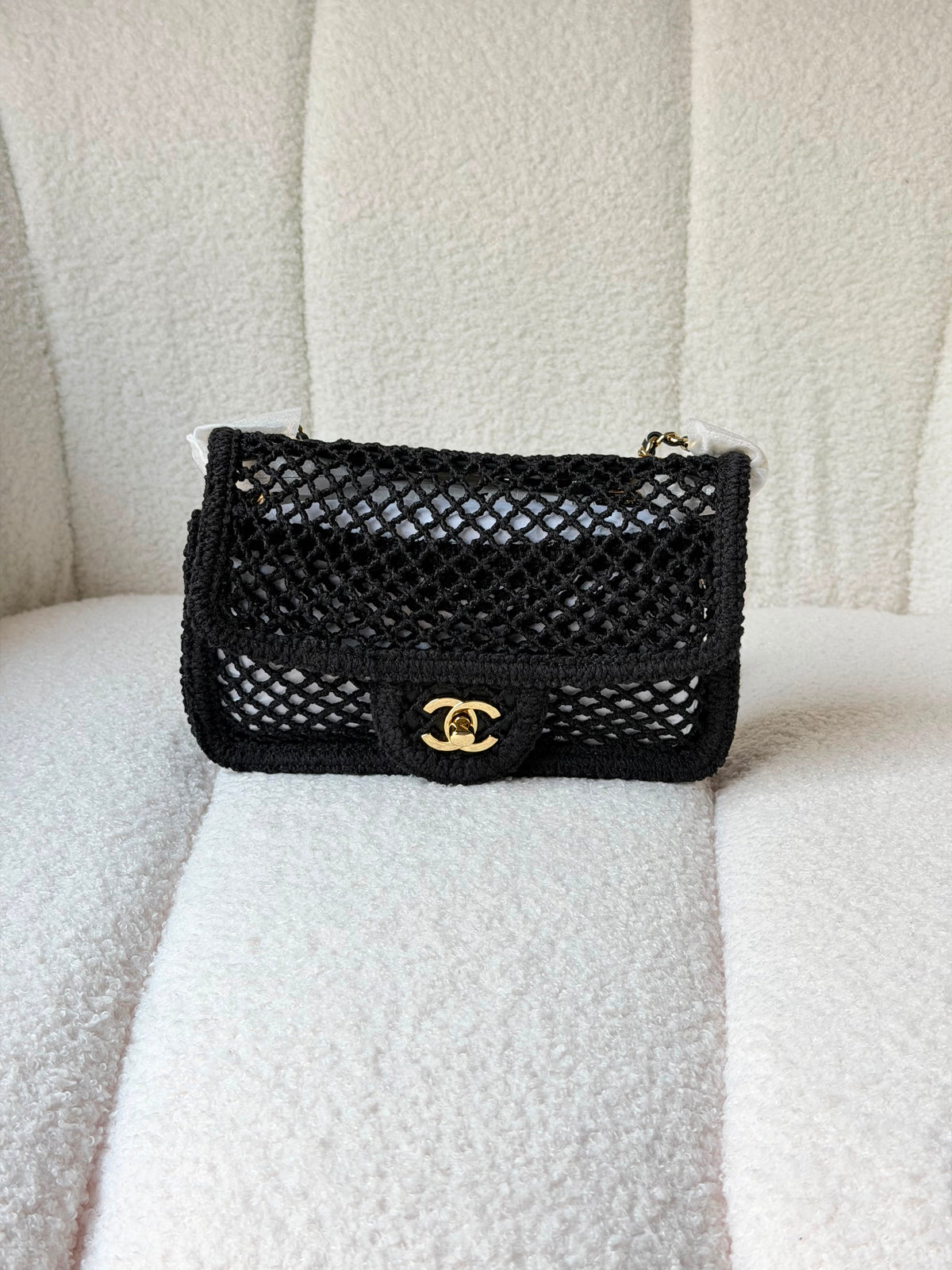 Chanel Small Coco Beach Macrame Flap Bag