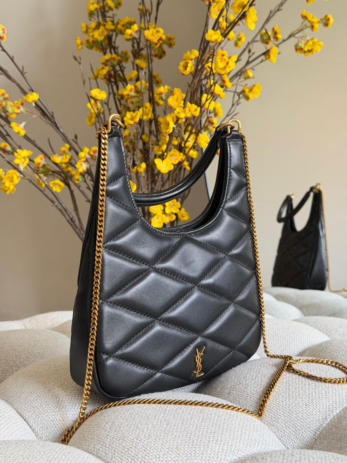 Saint Laurent Sade Mini Hobo Bag