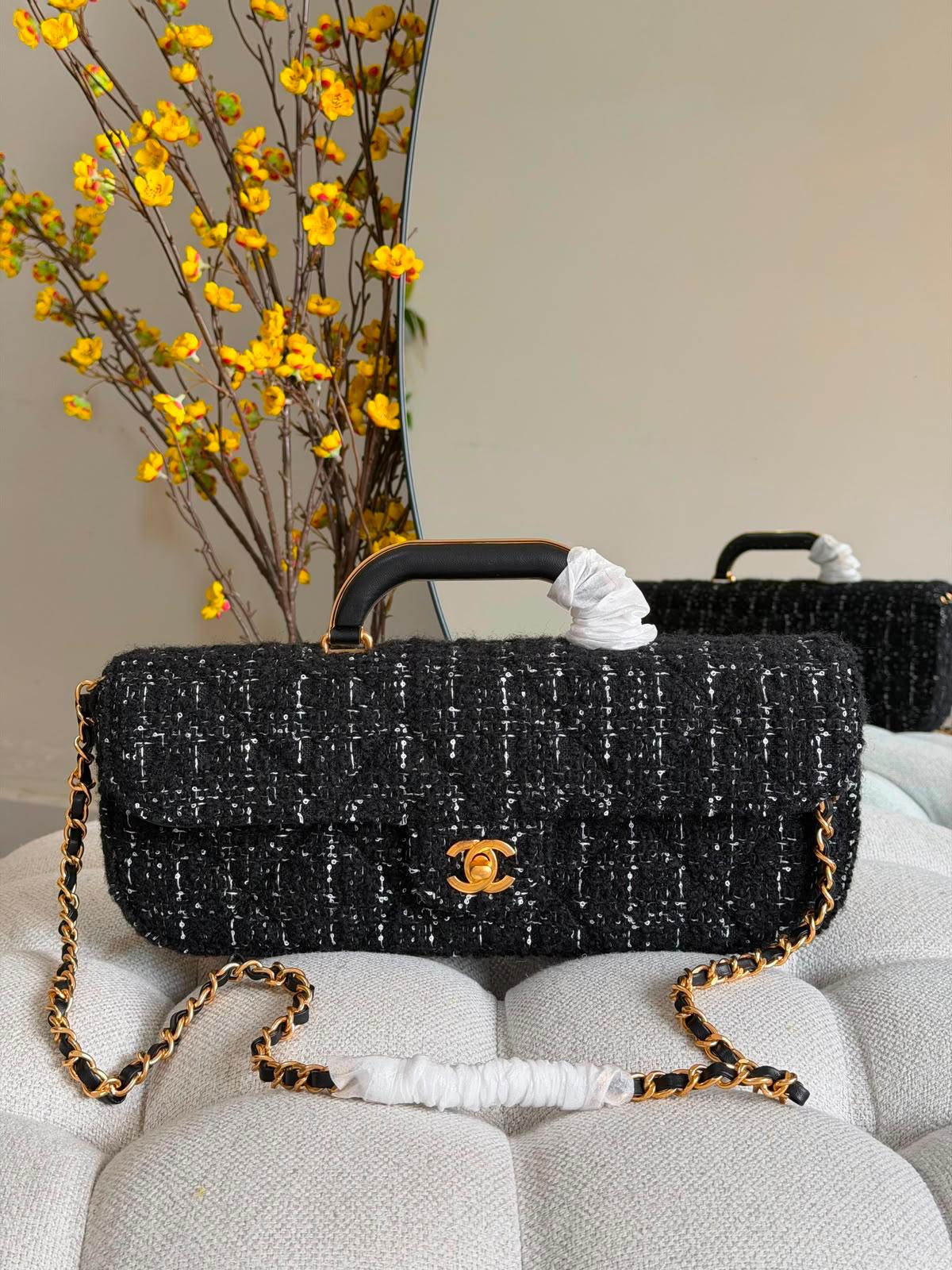 Chanel Classic Long Flap Bag with Top Handle