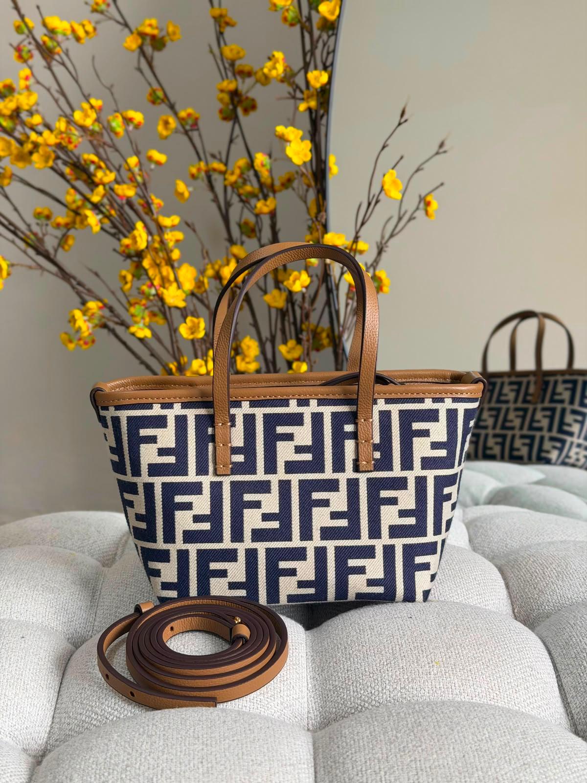 Fendi FF Jacquard Roll Mini Bag