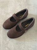 Chanel Suede Shearling Mary Jane Flats