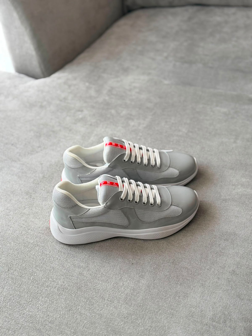 Prada America's Cup Patent Leather and Technical Fabric Sneakers