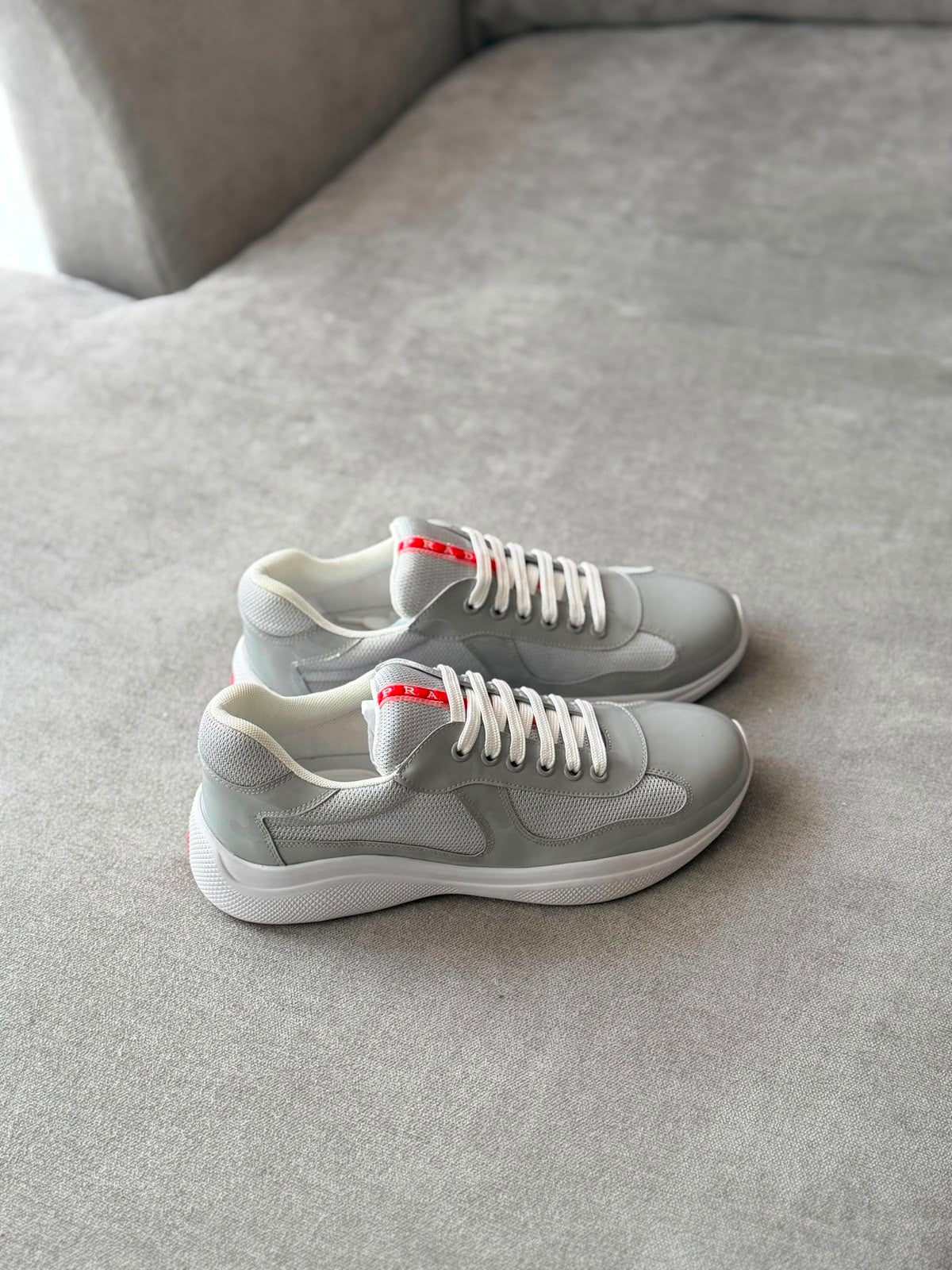 Prada America's Cup Patent Leather and Technical Fabric Sneakers