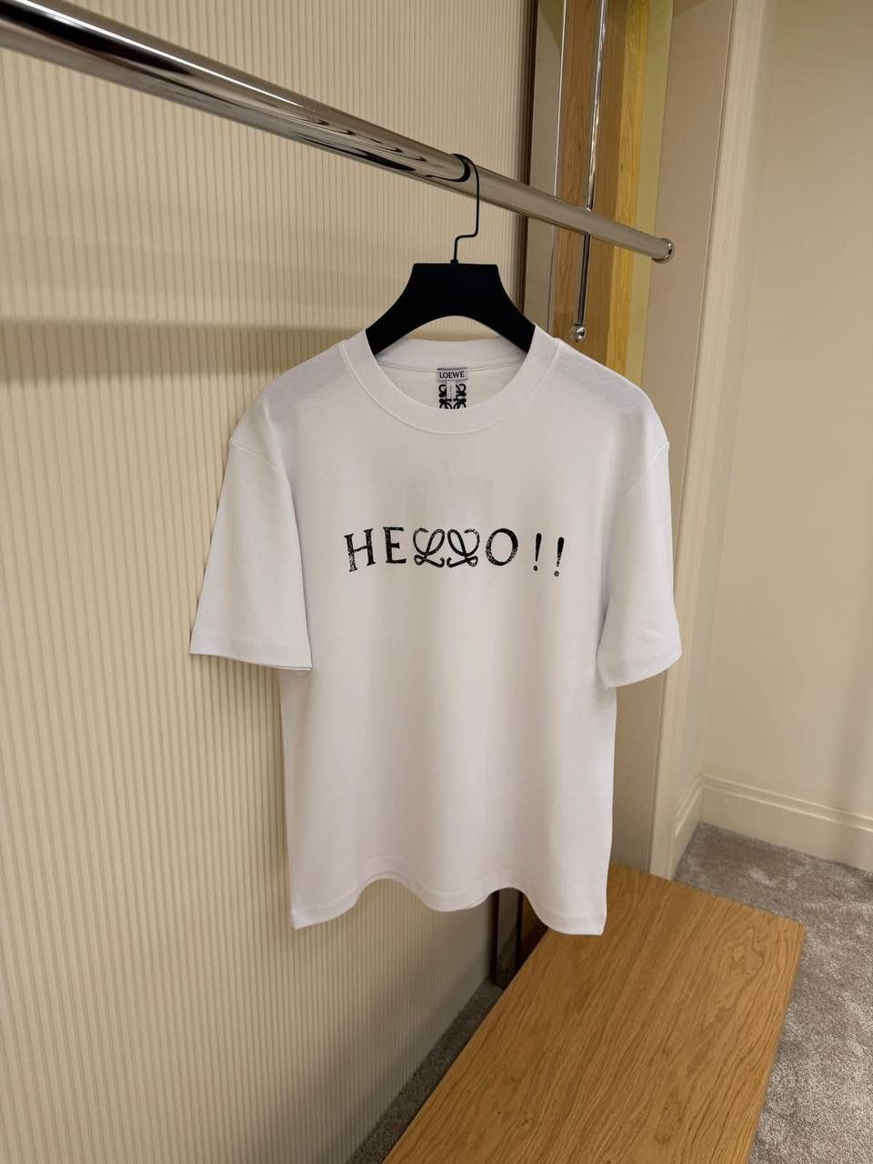 Loewe "Hello" Logo-Print Cotton-Blend T-Shirts