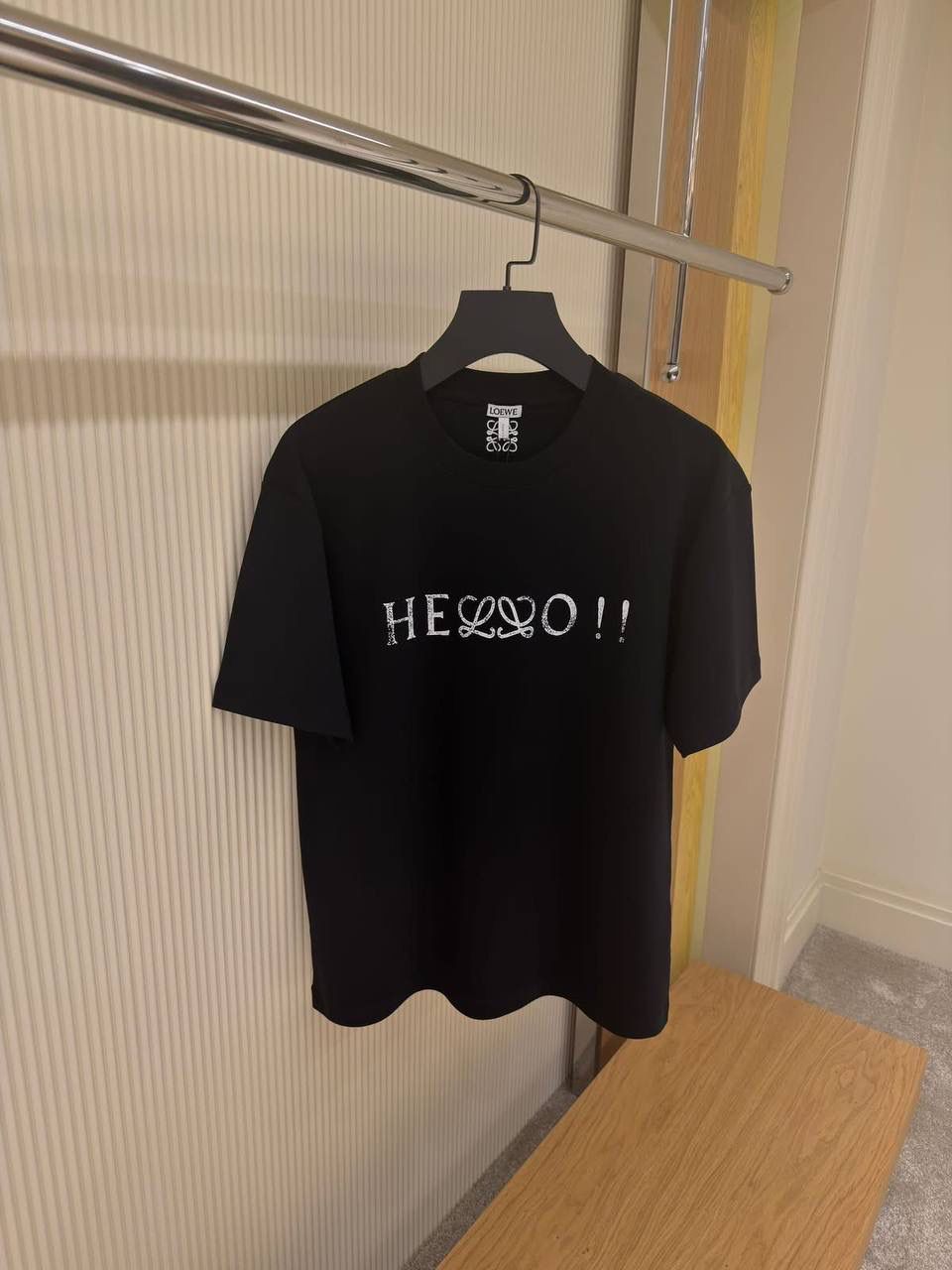 Loewe "Hello" Logo-Print Cotton-Blend T-Shirts