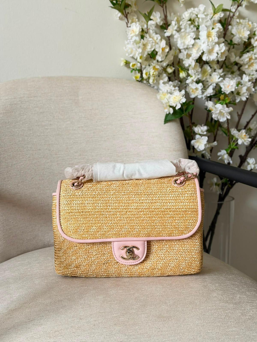 Chanel Classic Flap Bag in Braided Raffia Bag