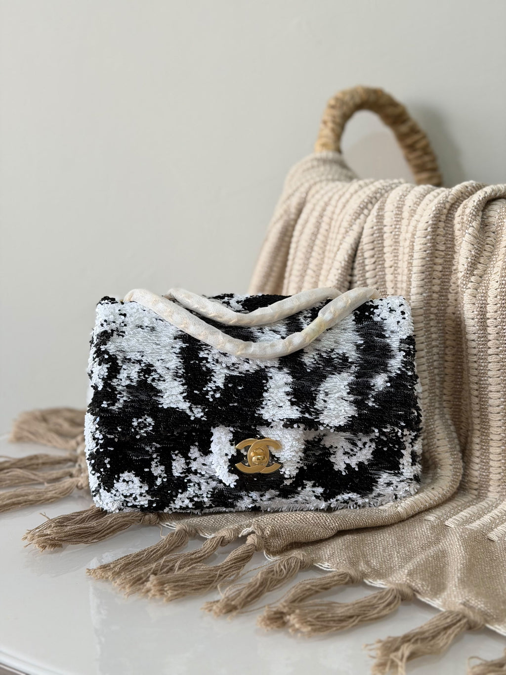 Chanel Small Flap Bag in Fringed Sequins