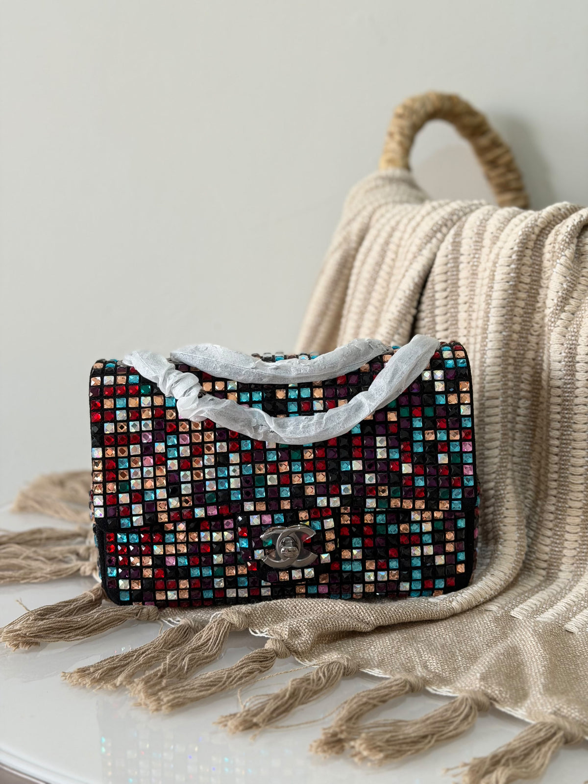 Chanel Small Flap Bag in Fringed Sequins