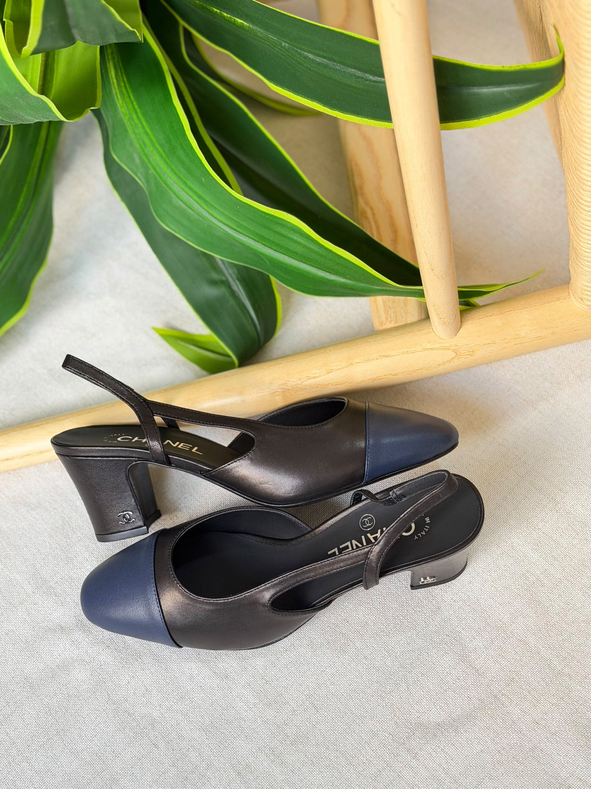 Chanel Suede Slingback Pumps