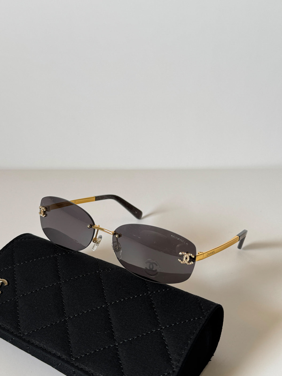 Chanel Oval Rimless Sunglasses