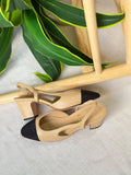 Chanel Suede Slingback Pumps