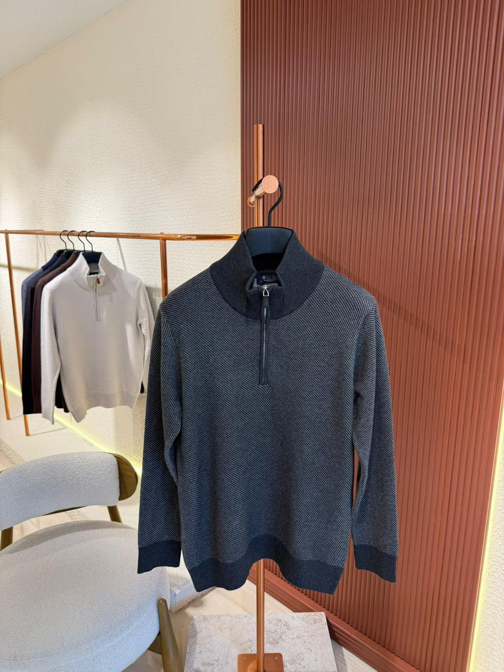 Loro Piana Roadster Cashmere Half-Zip Sweater