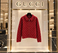 Gucci GG Wool Blend Bouclé Knit Zip Cardigan
