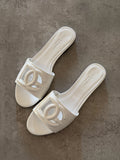 Dolce & Gabbana Bianca Leather Slides