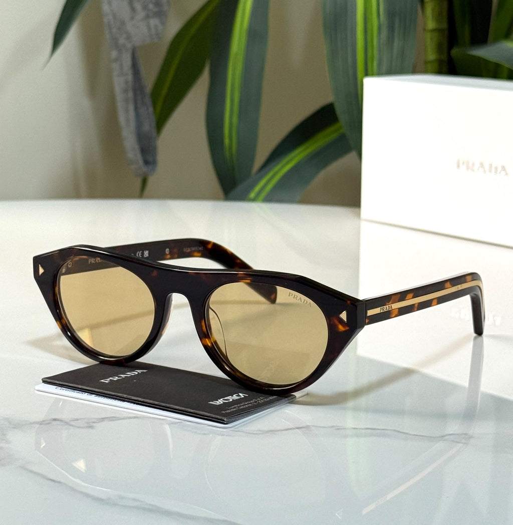 Prada Iconic Metal Plaque Sunglasses